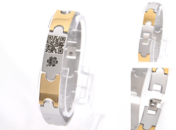 sos armband rvs en gouden platen (131)